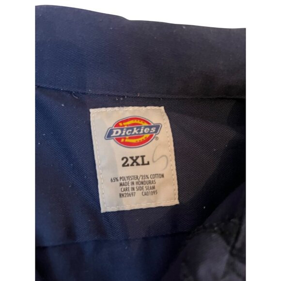 Dickies Navy Blue Long Sleeve Work Shirt Men's Size 2XL - Picture 2 of 4